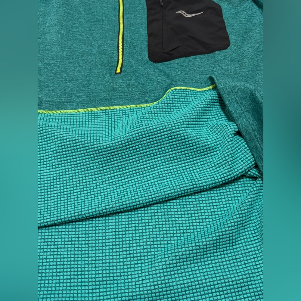 Saucony Men’s Quarter Zip Athletic Long Sleeve Shirt XXL - Picture 6 of 8